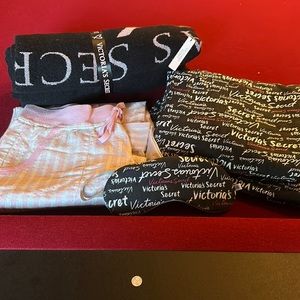 *SET* Victoria Secret 1PJs (+eye mask) 1PJ Bottom and Blanket NWT